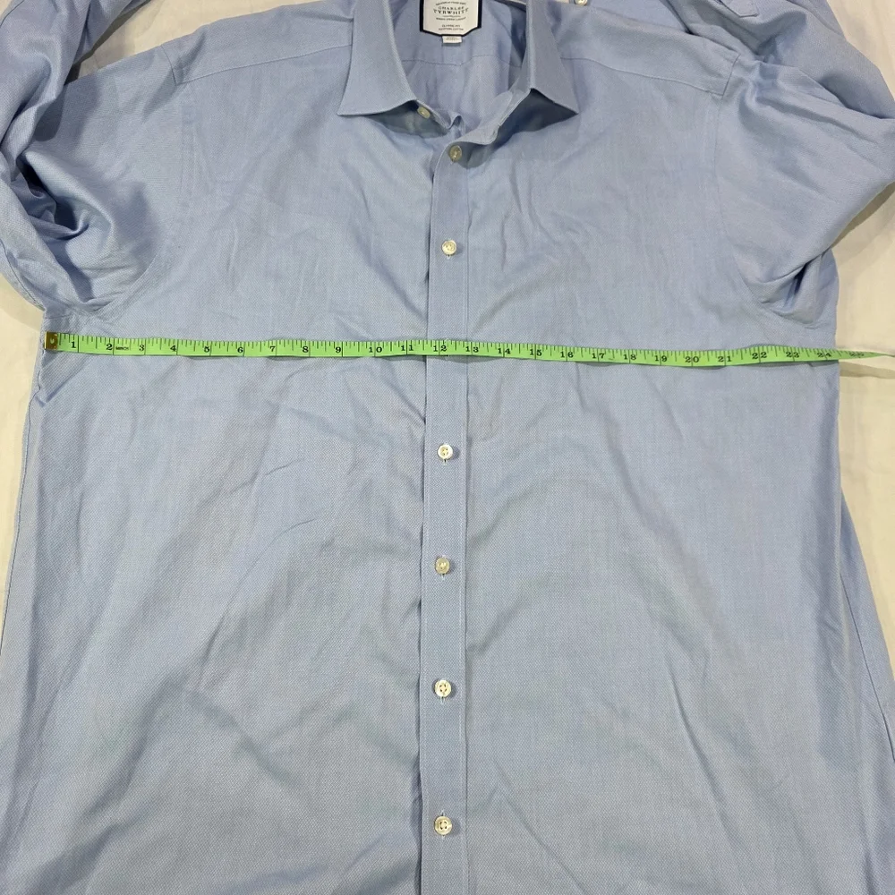 Two Charles Tyrwhitt Classic Fit Egyptian Cotton Button Up Dress Shirts.17/35